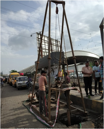 Soil Investigation of proposed FOB near Mahape Bridge at sector-2A, Koparkhairne