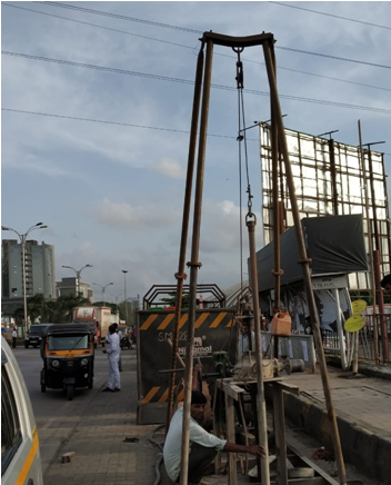 Soil Investigation of proposed FOB near Mahape Bridge at sector-2A, Koparkhairne