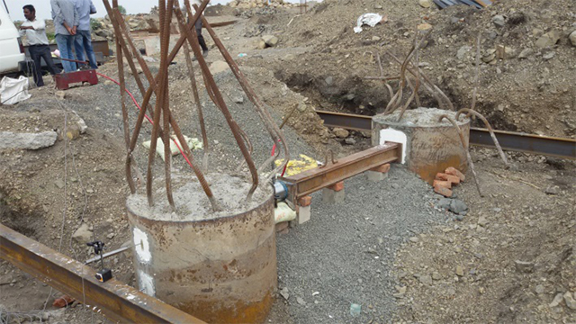 PILE LOAD FOR RAILWAY BRIDGE 